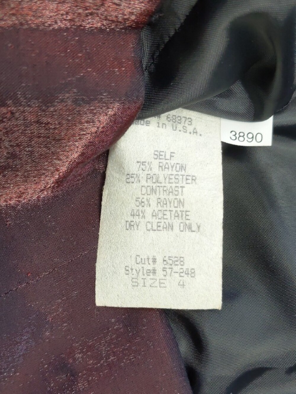 Casual Corner Women's Shiny Plum Button Jacket - Picture 6 of 7